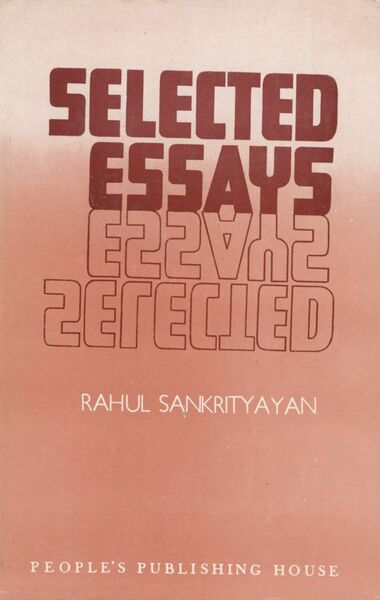 File:Selected Essays of Rahul Sankrityayan (1984)-front.jpg
