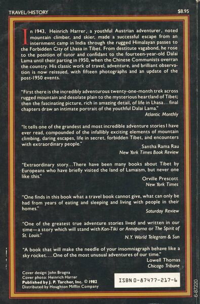 File:Seven Years in Tibet (1982, J.P. Tarcher)-back.jpeg