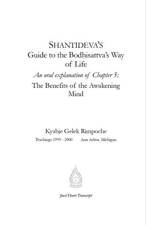 Shantideva's Guide to the Bodhisattva's Way Of Life- An Oral Explanation of Chapter 5-front.jpg