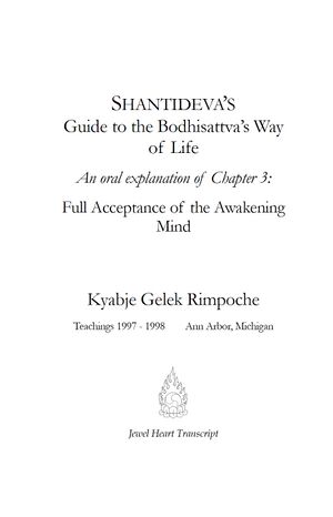 Shantideva's Guide to the Bodhisattva's Way of Life- An Oral Explanation of Chapter 3-front.jpg
