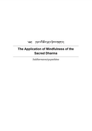 The Application of Mindfulness of the Sacred Dharma 84000-front.jpg