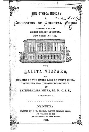The Lalita-Vistara or Memoirs of the Early Life of Śákya Siñha-front.jpg