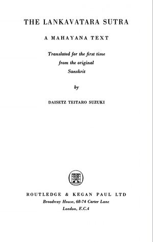 The Lankavatara Sutra A Mahayana Text Suzuki 1966-front.jpg