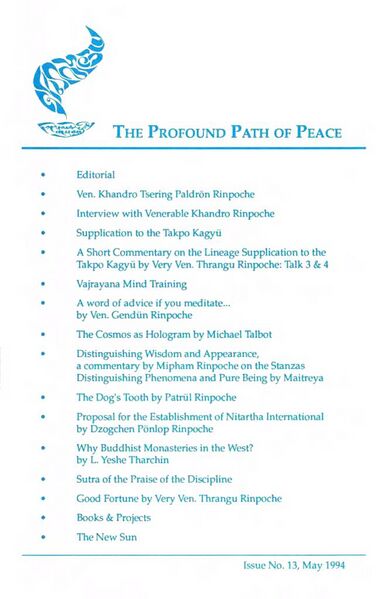 File:The Profound Path of Peace Issue No. 13-front.jpg