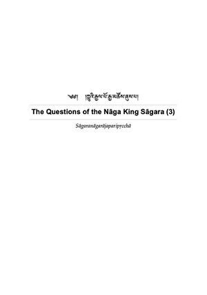 The Questions of Nāga King Sāgara (3) Sāgaranāgarājaparipṛcchā 84000-front.jpg