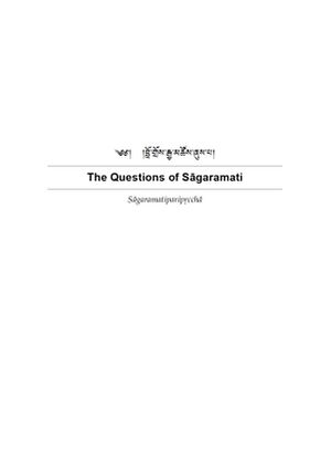 The Questions of Sāgaramati- Sāgaramati­paripṛcchā-front.jpg