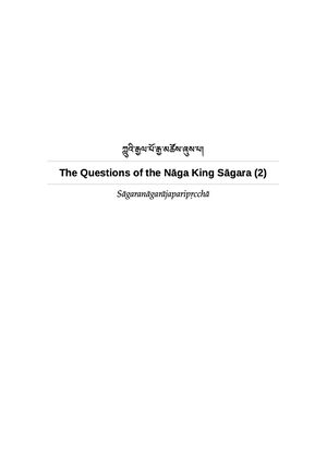 The Questions of the Nāga King Sāgara 2 Sāgaranāgarājaparipṛcchā-front.jpg