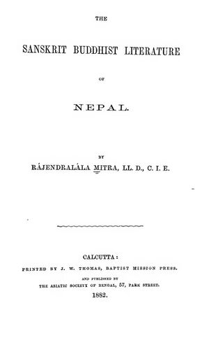 The Sanskrit Buddhist Literature of Nepal (1882)-front.jpg