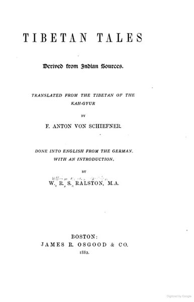 File:Tibetan Tales Derived from Indian Sources 1882-front.jpg