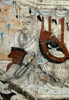 Vimalakirti debating Manjusri DunhuangCaves Tang Dynasty.jpg
