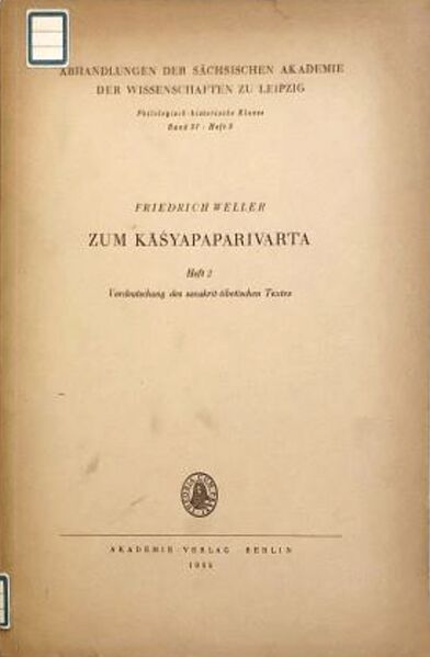 File:Zum Kasyapaparivarta Heft 2-front.jpg